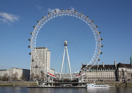 The London Eye on the southbank in London.