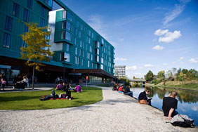 The area outside France House adjacent to Regent's canal.